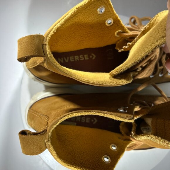 Converse Run Star Mens Size 11.5 Hike Platform Shoes Brown Leather Sneakers High - Picture 9 of 12